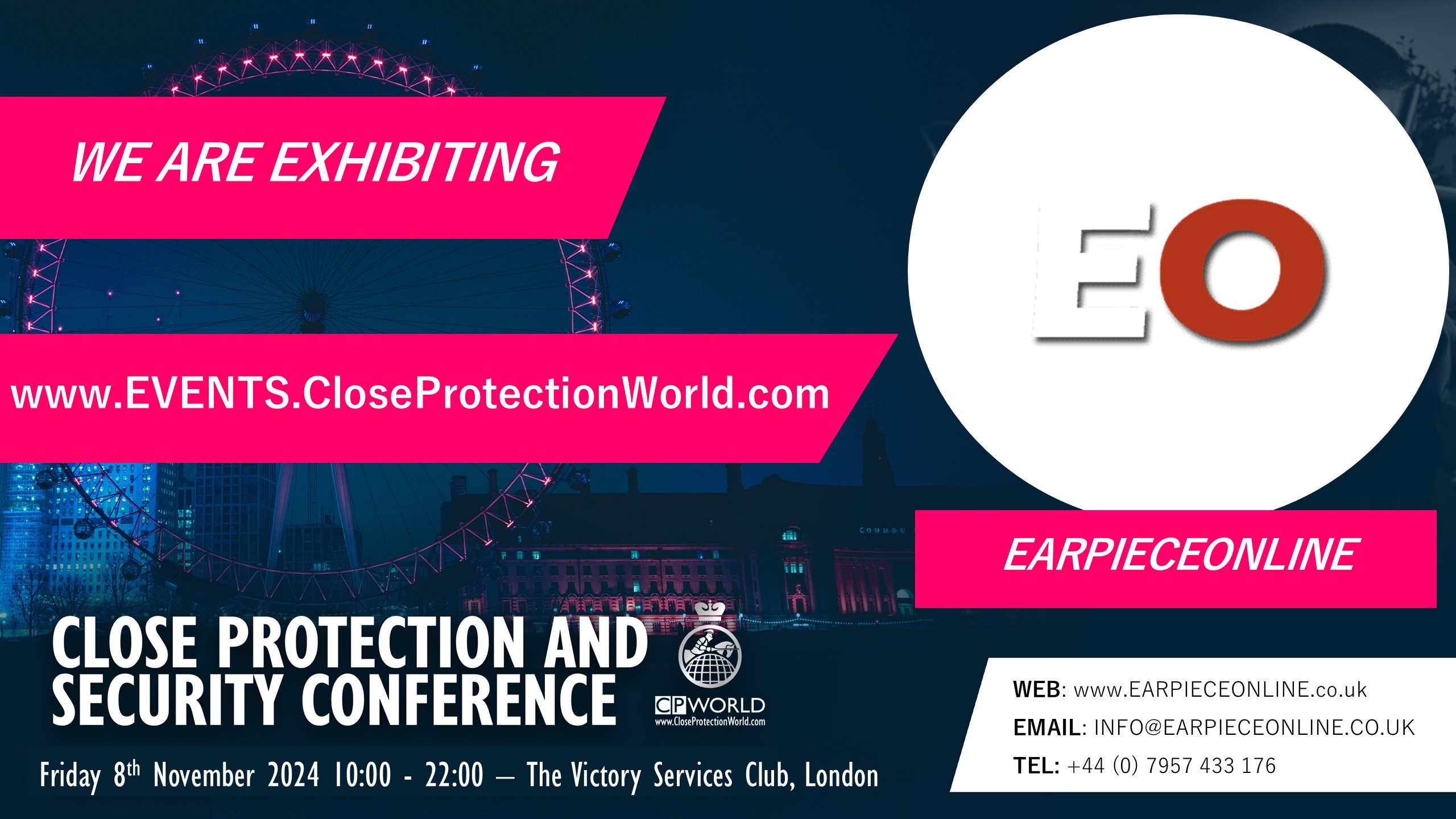 New Exhibitor for the Close Protection Conference in London – EarpieceOnline