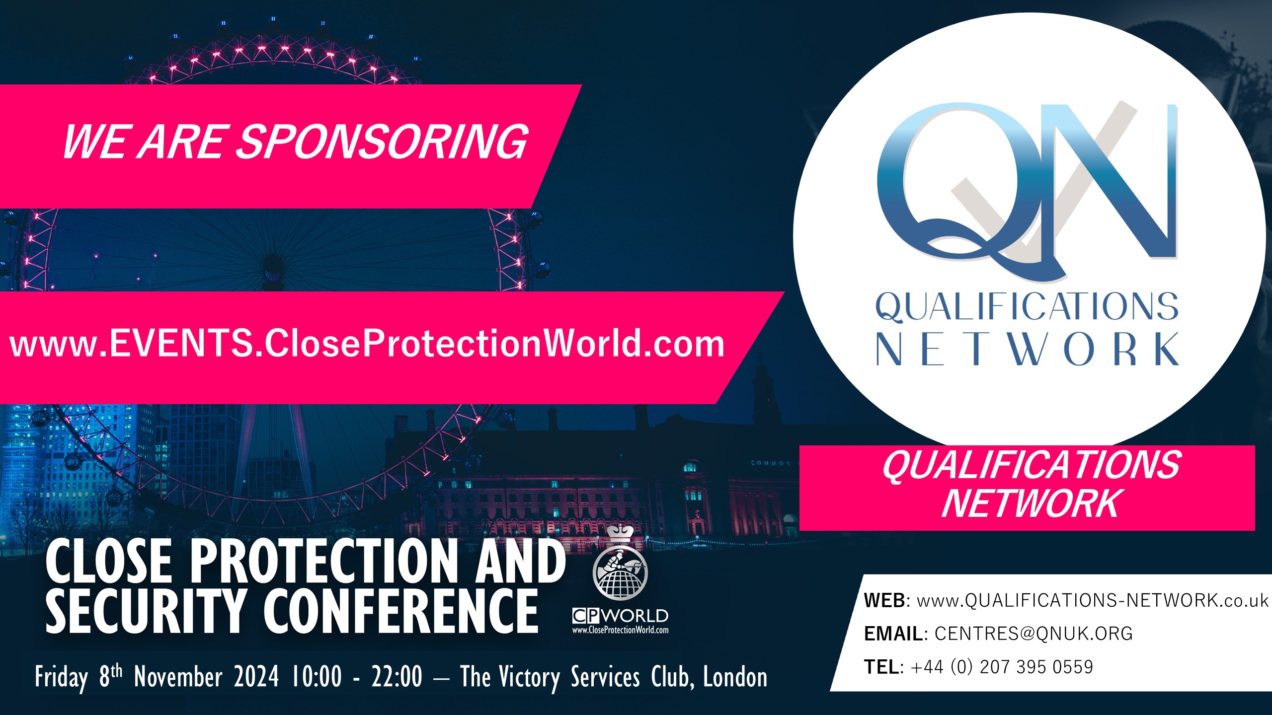 New Sponsor for the Close Protection Conference in London – Qualifications Network