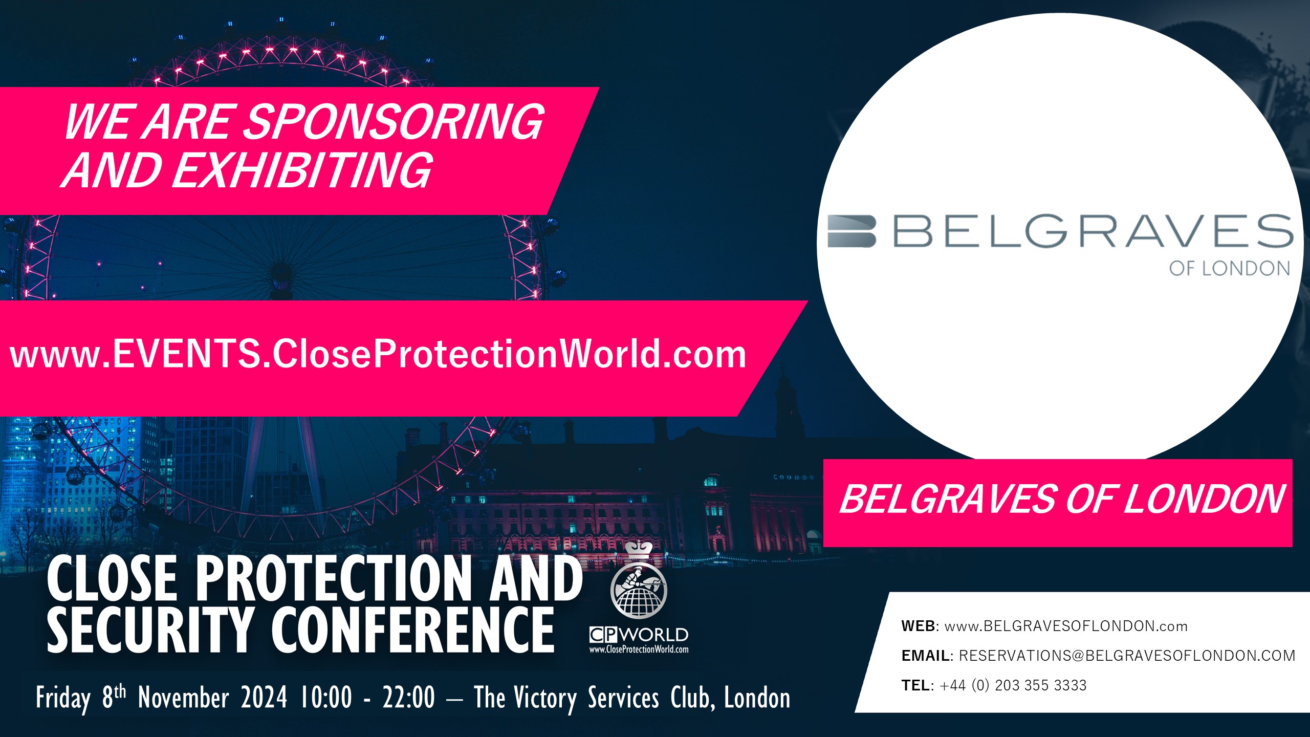 New Sponsor and Exhibitor for the Close Protection Conference in London – Belgraves of London
