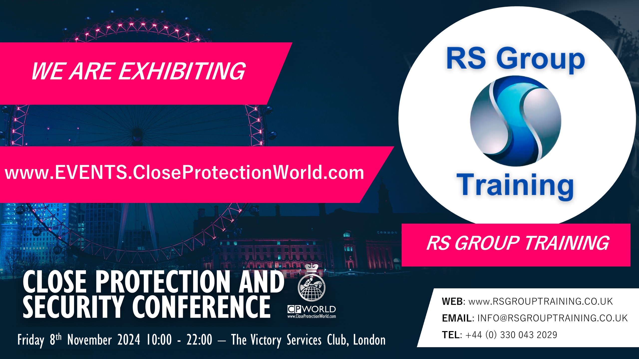 New Exhibitor for the Close Protection Conference in London – RS Group Training Ltd
