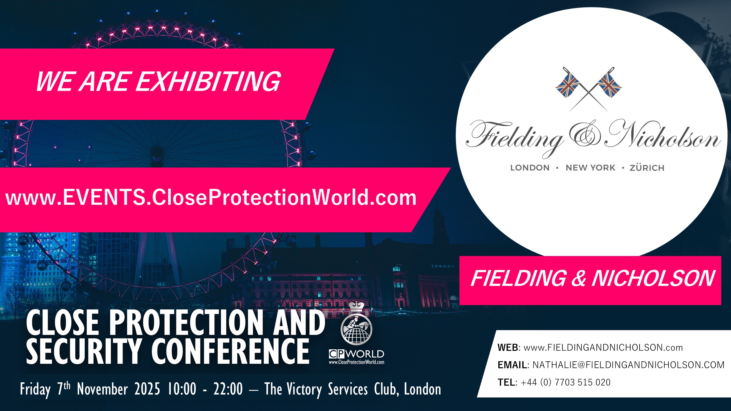 New Exhibitor for the Close Protection Conference in London – Fielding & Nicholson