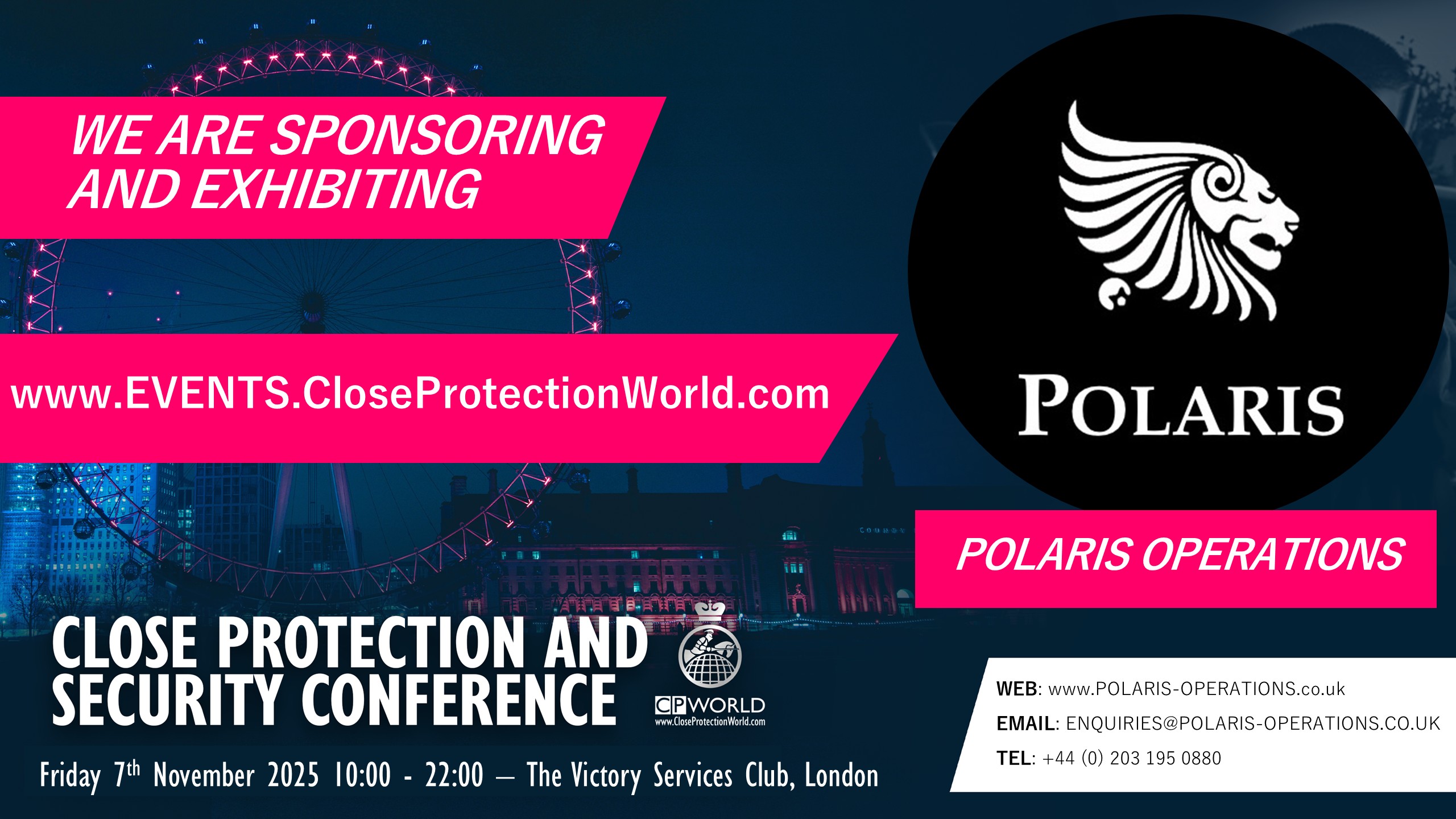 New Sponsor and Exhibitor for the Close Protection Conference in London – Polaris Operations
