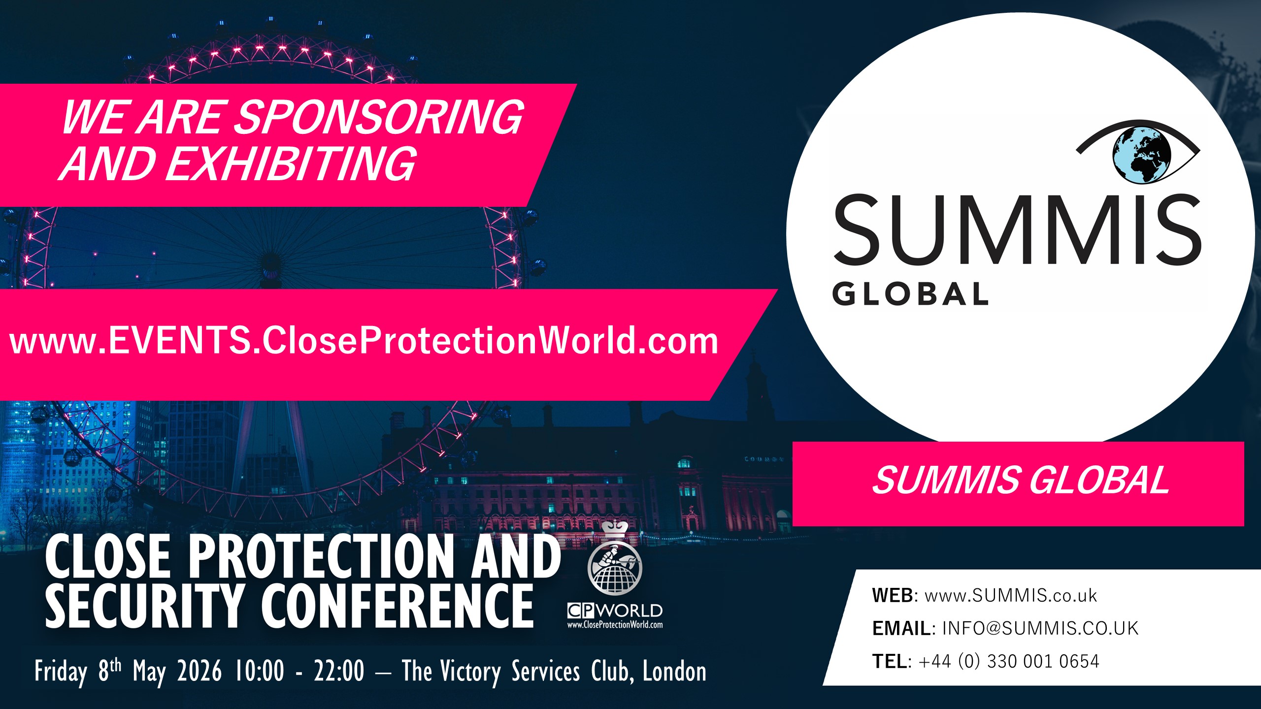 New Sponsor and Exhibitor for the Close Protection Conference in London – Summis Global Ltd
