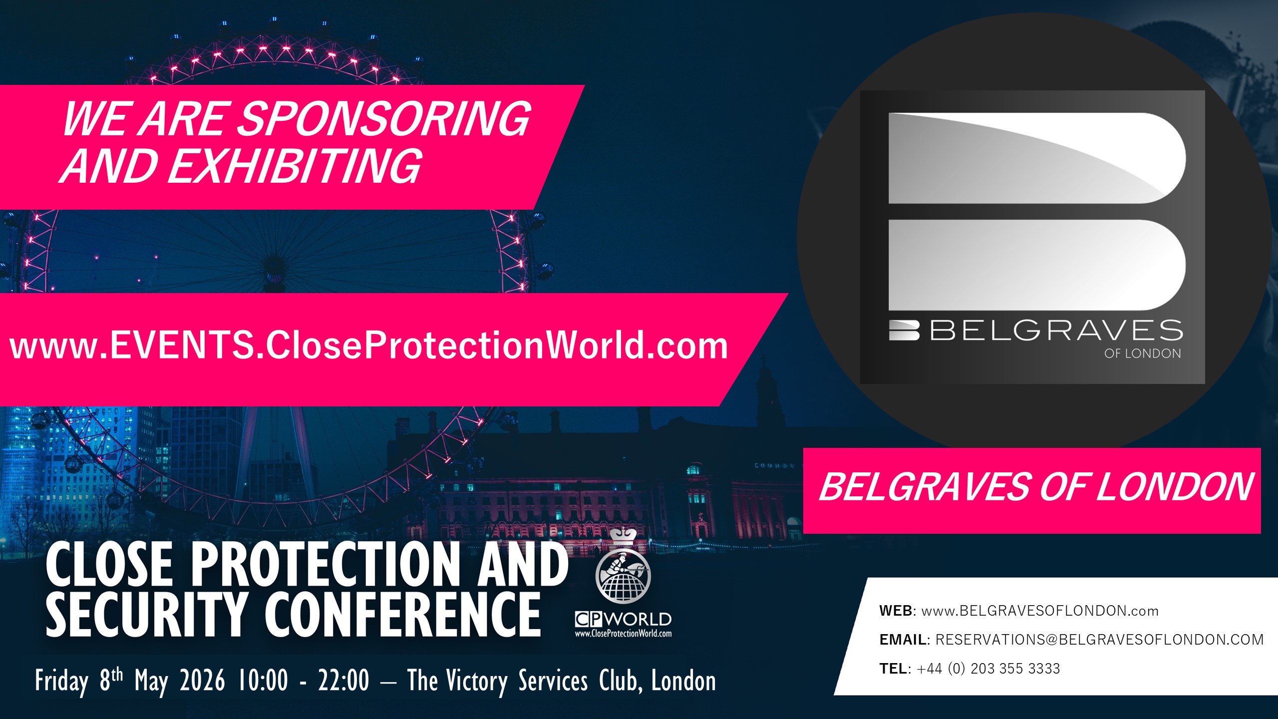 New Sponsor and Exhibitor for the Close Protection Conference in London – Belgraves of London