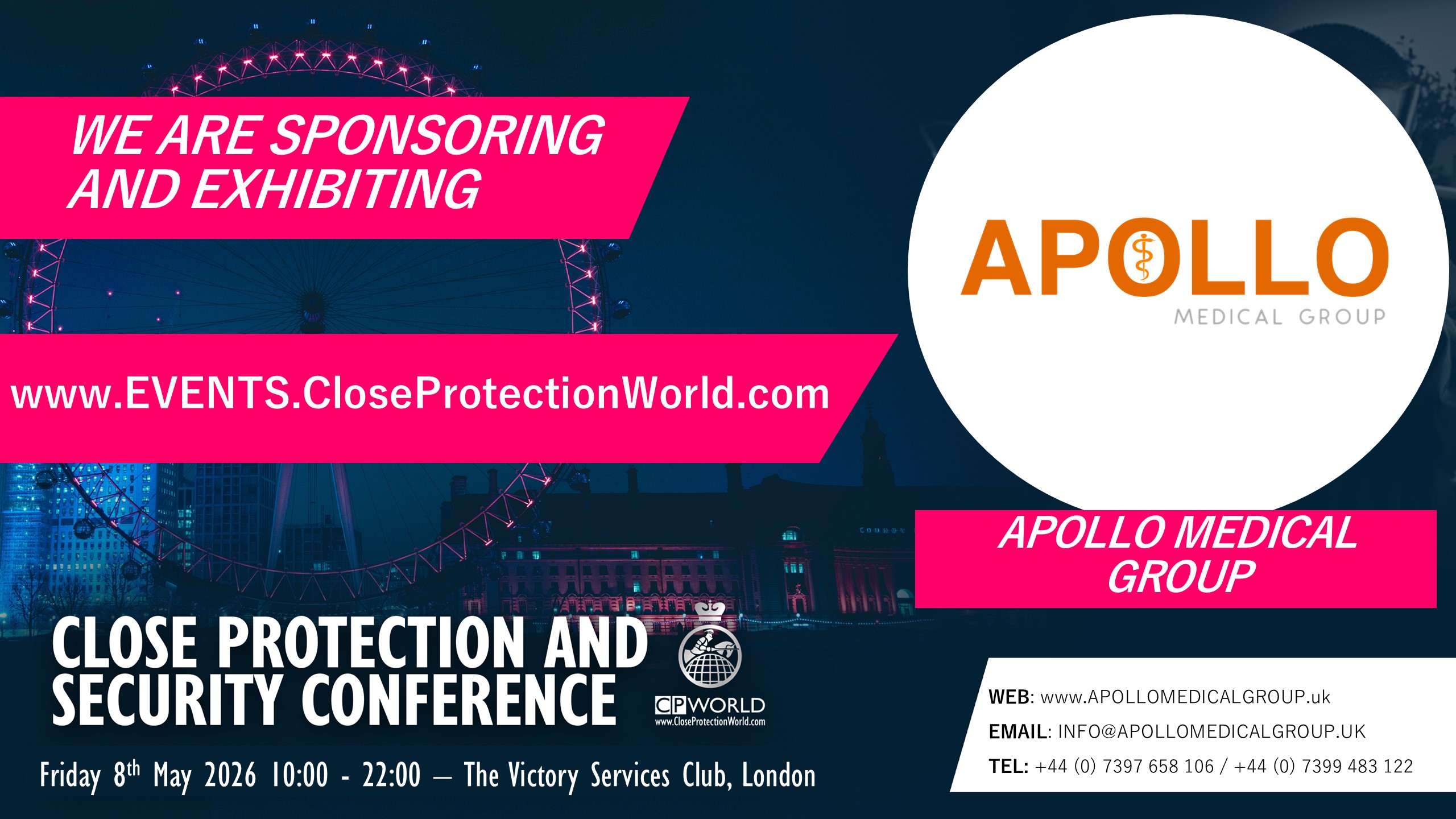 New Sponsor and Exhibitor for the Close Protection Conference in London – Apollo Medical Group