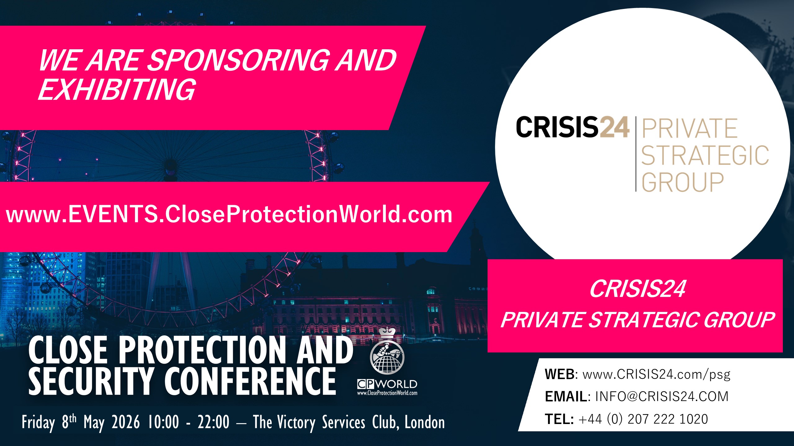 New Sponsor and Exhibitor for the Close Protection Conference in London – Crisis24 Private Strategic Group