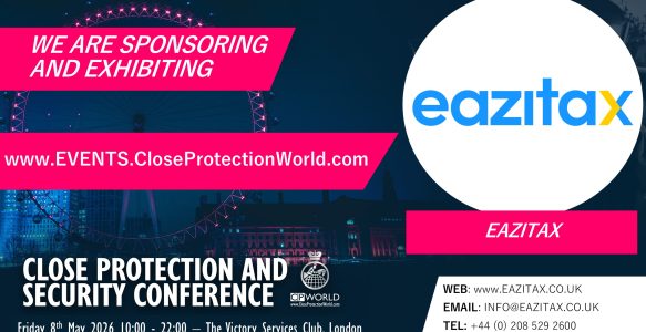 New Sponsor and Exhibitor for the Close Protection Conference in London – Eazitax