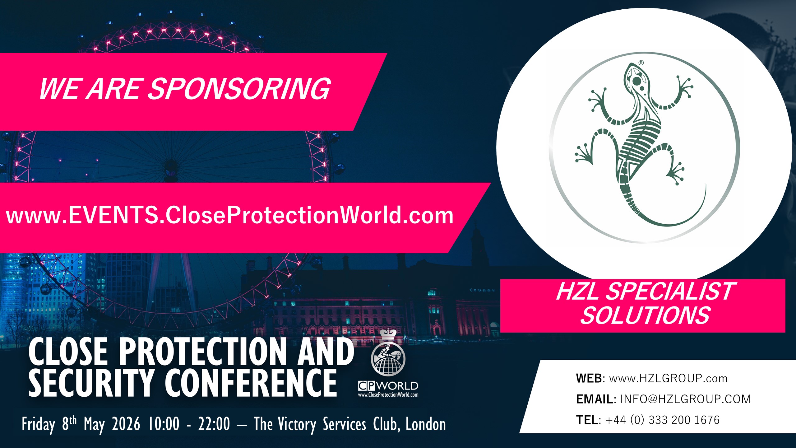 New Sponsor for the Close Protection Conference in London – HZL Specialist Solutions