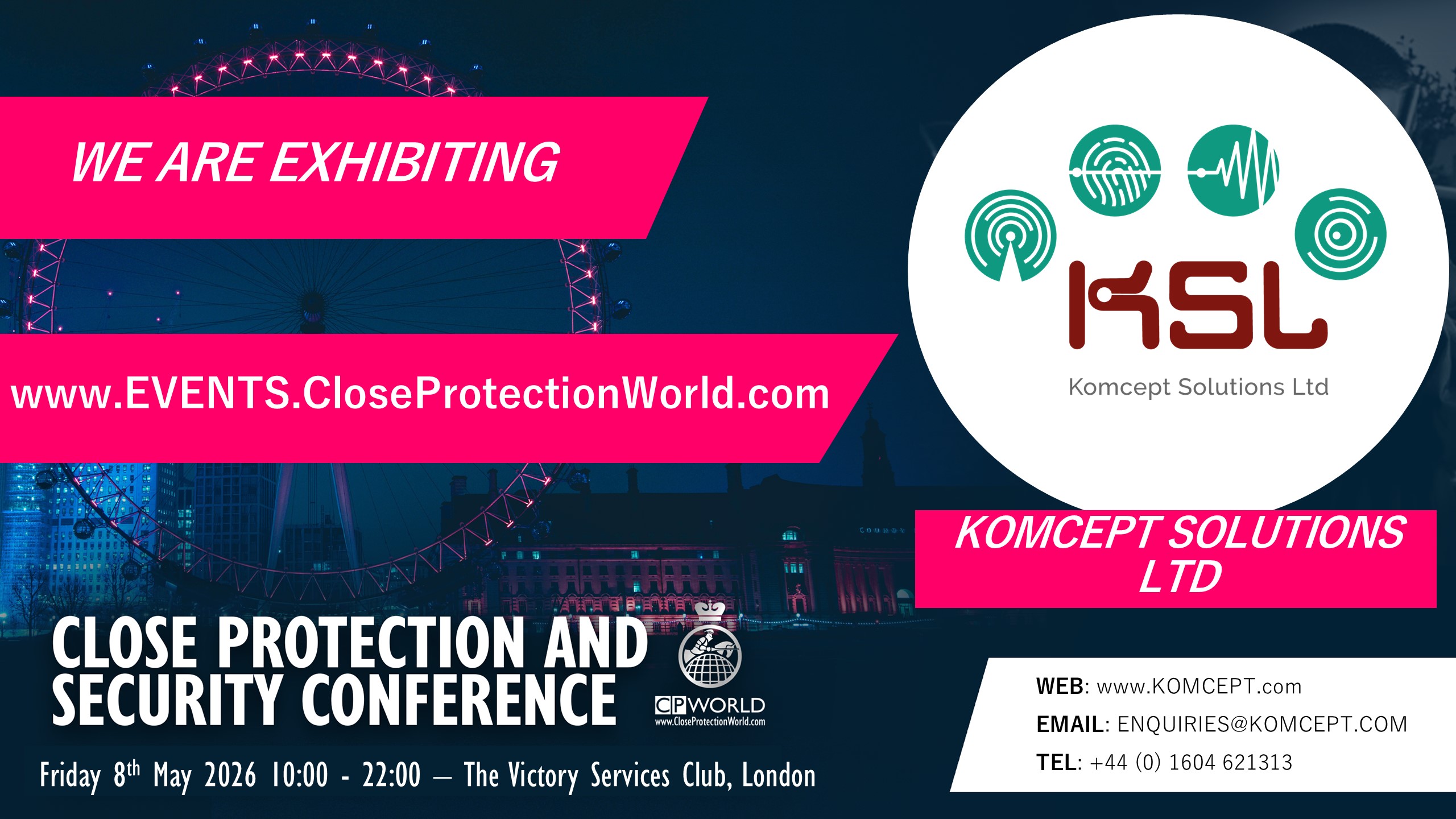 New Exhibitor for the Close Protection Conference in London – Komcept Solutions Ltd