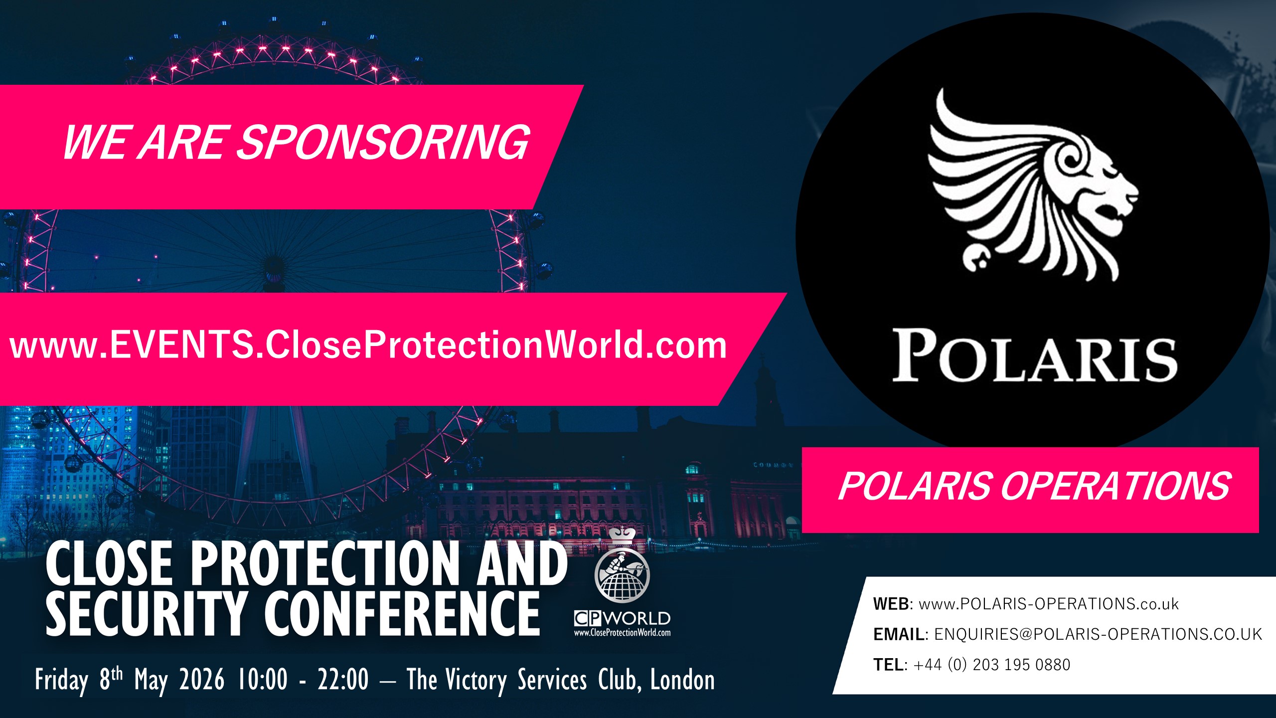 New Sponsor for the Close Protection Conference in London – Polaris Operations