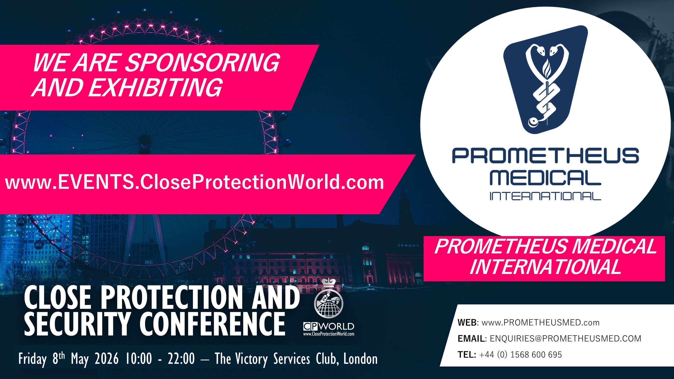 New Sponsor and Exhibitor for the Close Protection Conference in London – Prometheus Medical International