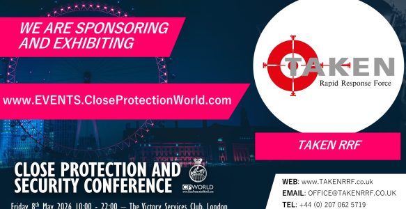 New Sponsor and Exhibitor for the Close Protection Conference in London – Taken RRF Ltd