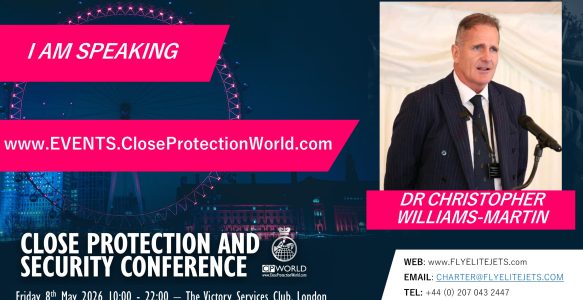 New Speaker for the Close Protection Conference in London – Dr Christopher Williams-Martin, FlyEliteJets