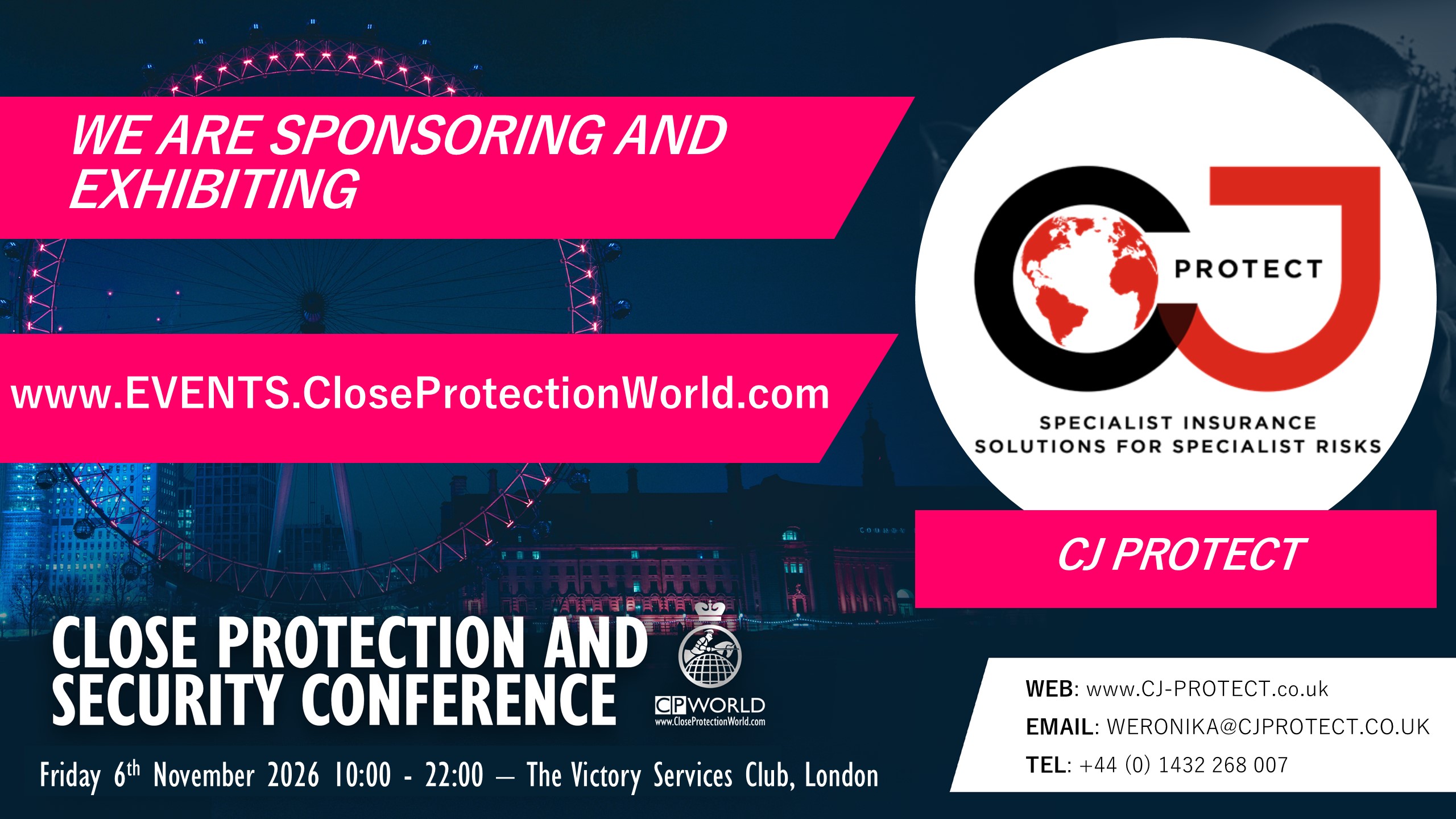 New Sponsor and Exhibitor for the Close Protection Conference in London – CJ Protect